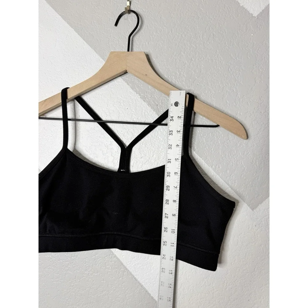 Lululemon Flow Y Bra Nulu Black Light Support Yoga Athleisure Sports Bra Size 12